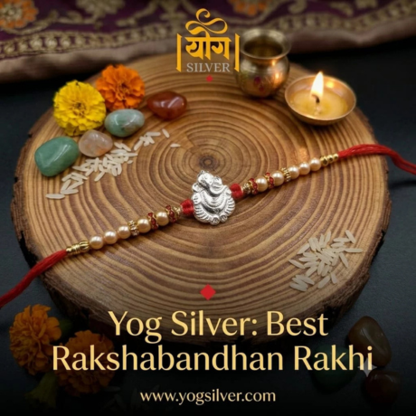 Pure Silver Ganpati Rakhi
